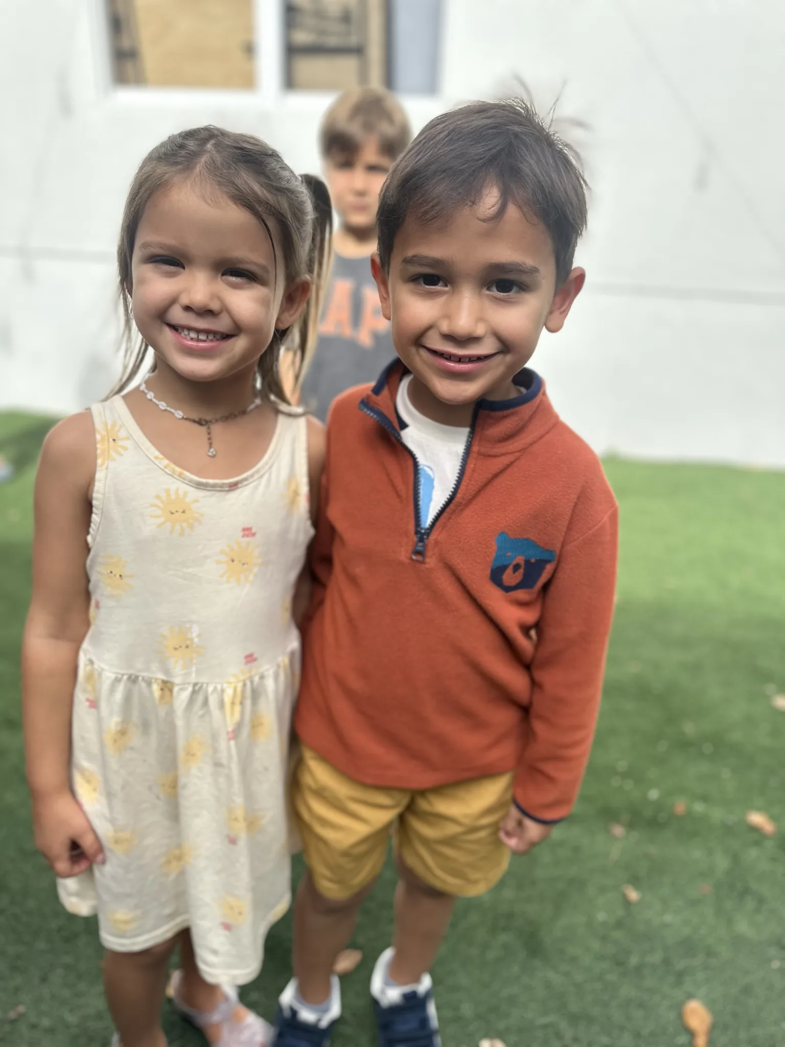 ROC Academy students smiling together during a school day
