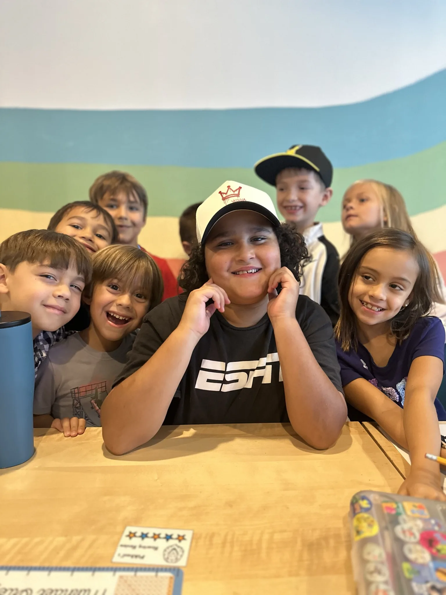 ROC Academy students sharing a classroom table