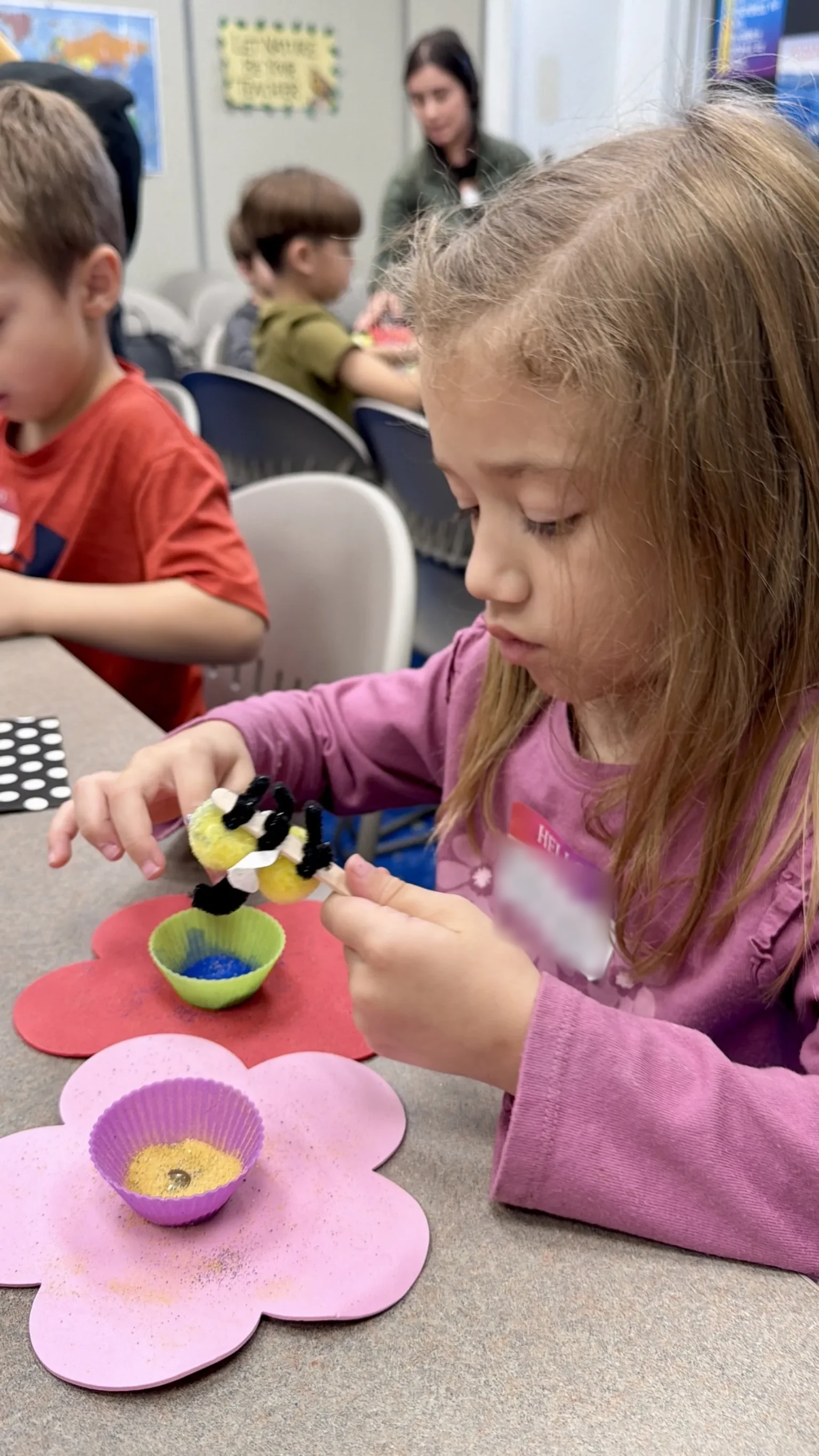 A ROC Academy student creating a hands-on pollinator project